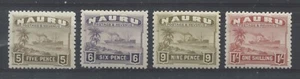 Nauru 1937 5d to 1/ on chalky paper mint o.g. hinged - Picture 1 of 1