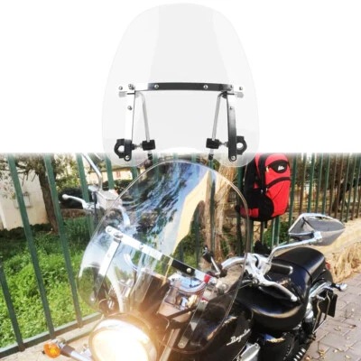 18"x16" Clear Motorcycle Windshield For Honda Shadow Spirit Sabre 600 750 1100 - Image 1 of 4