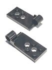 New Lego 2X Black Hinge Plate 2 X 4 With Pin Hole And 2 Holes - Bottom 43056
