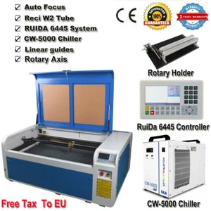Macchina per incisione laser 100W 1060 CO2 REC W2 tubo Ruida 6445 controller Polonia stock - Foto 1 di 12