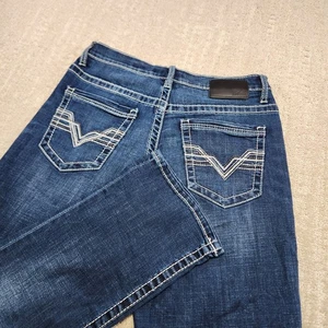 Jeans Bke Hombres 31x32 Tyler Pierna Recta Elastizados Denim Punto Grueso Vaquero Bigote - Imagen 1 de 12