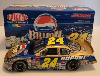 Jeff Gordon #24 DuPont/Pepsi Billion Dollar 2003 Monte Carlo banco ventana transparente Foto 1 de 4