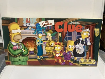 2000 SIMPSONS CLUE BOARD GAME Parker Brothers Complete - Image 1 of 4