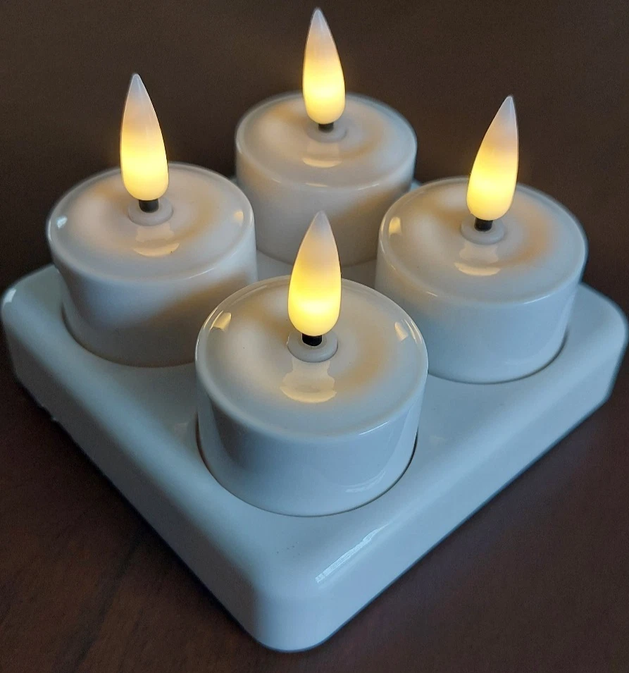 12 Wiederaufladbare LED-Kerzen Mit USB-Ladestation – Flackernde Flamme, Warmes Licht, Für Dekoration & Feiern