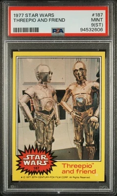 1977 Star Wars #187 Threepio and Friend #187 PSA 9  - Image 1 of 2