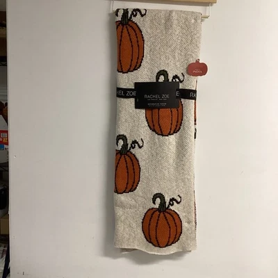 "Manta/tiro de calabaza de otoño Rachel Zoe 50"" x 70"" nueva con etiquetas" Foto 1 de 4