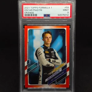 2021 Topps F1 OSCAR PIASTRI Future Stars Orange Refractor /25 #59 PSA 9 - Picture 1 of 2