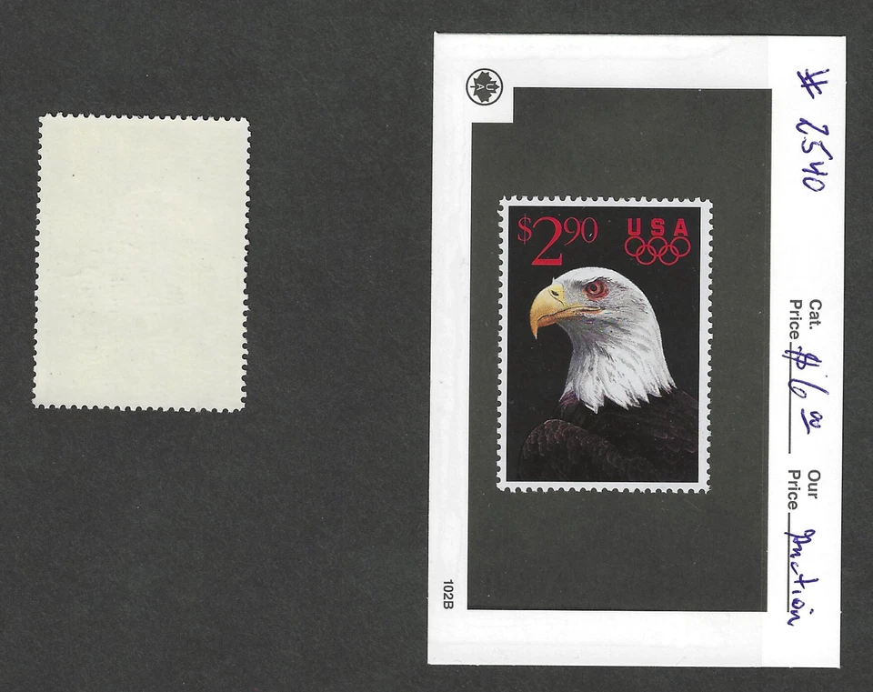 US Scott # 2540 $2.90 1991 Eagle with Olympic Rings Priority Mail Stamp MNH OG - Image 1 of 1