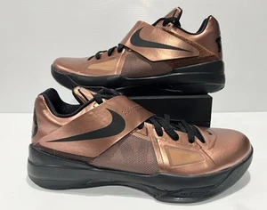 Nike Zoom KD IV Christmas Metallic Copper Black FZ5913-800 Men's Size 10 - Picture 1 of 5