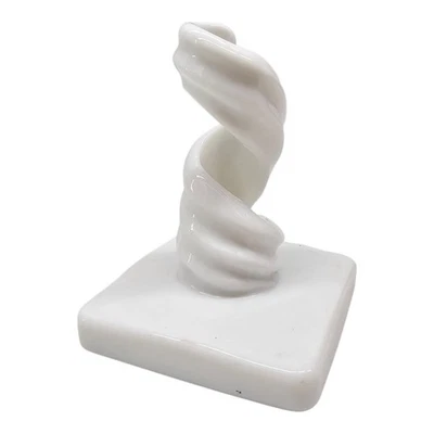 Westmoreland Spiral Lotus Milk Glass Candlesticks Candle Holders 5" - image 1 of 4