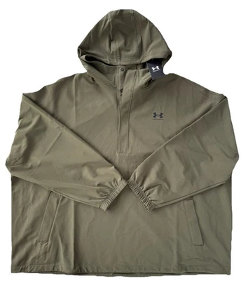 Under Armour Men's UA Vibe StormShell Hooded Pullover Jacket 3XL Green 1386575 - Image 1 of 4