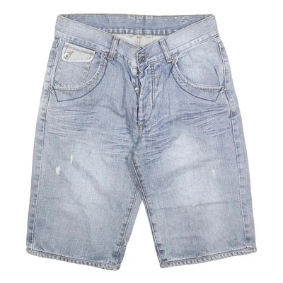 Shorts casuais masculinos BLEND denim azul mistura de algodão M W32 elegante desgaste de verão - Imagem 1 de 4