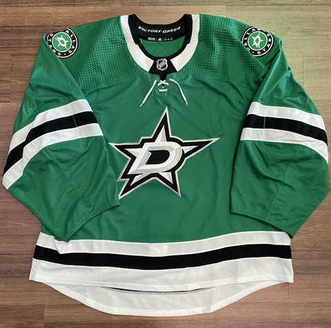 Dallas Stars adidas Team Issued MiC Home Green Jersey - Size 60G Cover