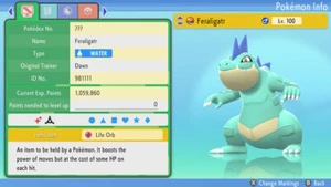 Shiny Feraligatr 6IVs Pokemon BDSP - Picture 1 of 4