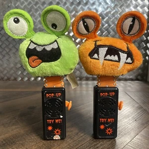 Lot of 2 Vtg Dan Dee Animated Vocal Pop Up ALIEN MONSTERS Halloween Toy Prop - Picture 1 of 7