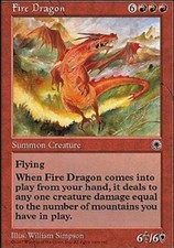 Fire Dragon X4 (Portal 1) MTG (NM) *CCGHouse* Magic