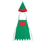 Santa Apron Xmas Kitchen Gingerbread Christmas Costume for Kids Aldult Set