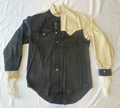 CAMISA WESTERN LIMITS HOUSTON TEXAS WESTERN NEGRA TOSTADA GRANDE Foto 1 de 4