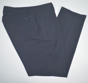 NWT UNDER ARMOUR Match Play Tapered Stretch Black Performance Golf Pants 38 x 32