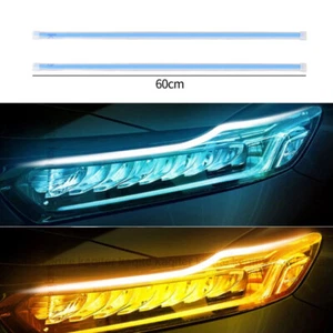 2x 60cm Car Daytime Running Light LED Strip Turn Signal Lamp Flexible Waterproof - Bild 1 von 14