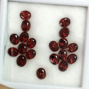 15.10cts 6x5mm Oval Deep Red Natural Almandine Garnet Loose Gemstone Jewelry Set - Picture 1 of 4