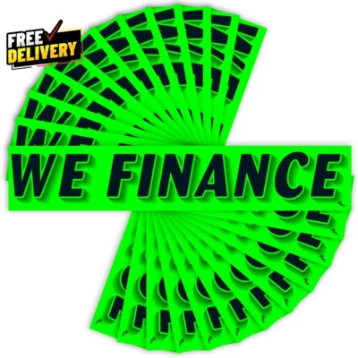 Chartreuse Green Vinyl Slogan Stickers 12 Pack for Car Dealer Windshield Adver.. - Image 1 of 4