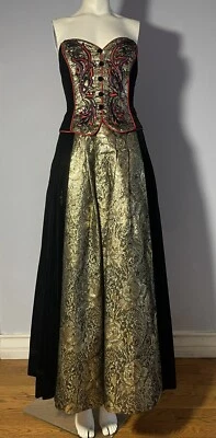 Escada 复古定制礼服 0-2 刺绣水晶细节  — 第 1/4 张图片