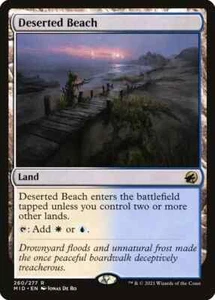 MTG Magic the Gathering Deserted Beach Innistrad Midnight Hunt commander land - Picture 1 of 1