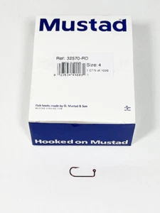1000 EA MUSTAD 32570RD-RED SIZE 4 JIG HOOK, FITS DO-IT MOLDS USING A 570 OR 575 - Picture 1 of 2
