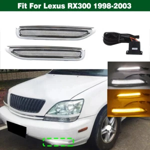 LED Daytime Running Light Front Bumper Fog Lamp Refit For Lexus RX300 1998-2003 - Picture 1 of 7