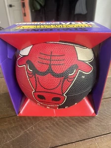 NBA Endorsed Spalding Chicago Bulls Small Gameball Basketball Vintage 1990 - Picture 1 of 5