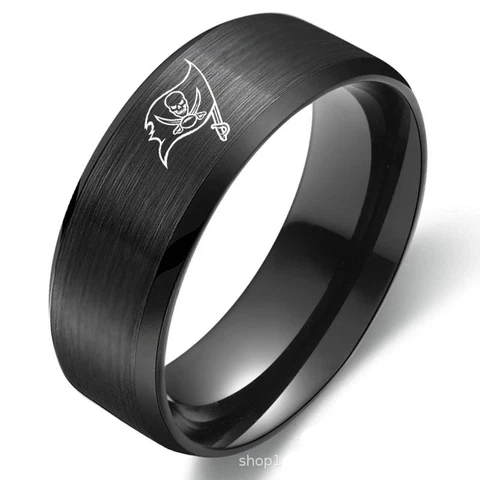 Tampa Bay Buccaneers Football Team Stainless Steel Rings Men's Band Size 6-13 Cover