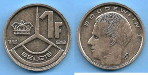 Belgium 1 Franc 1989 Belgique North Europe Francs Belgie Free Shipping Worldwide - Picture 1 of 1
