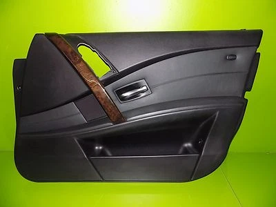 04-10 BMW E60 545i 525 528 530 535 550 panel puerta pasajero delantero negro OEM Foto 1 de 2