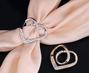 Heart-Ring-Flower-shaped Buckle, Shirt T-shirt ,Dress, Waist, Scarf Buckle. - Picture 1 of 10
