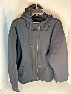 Wells Lamont Full Zip Work Fleece Thermal Lined Hooded Hoodie Sweatshirt 3XL Blk - Picture 1 of 11