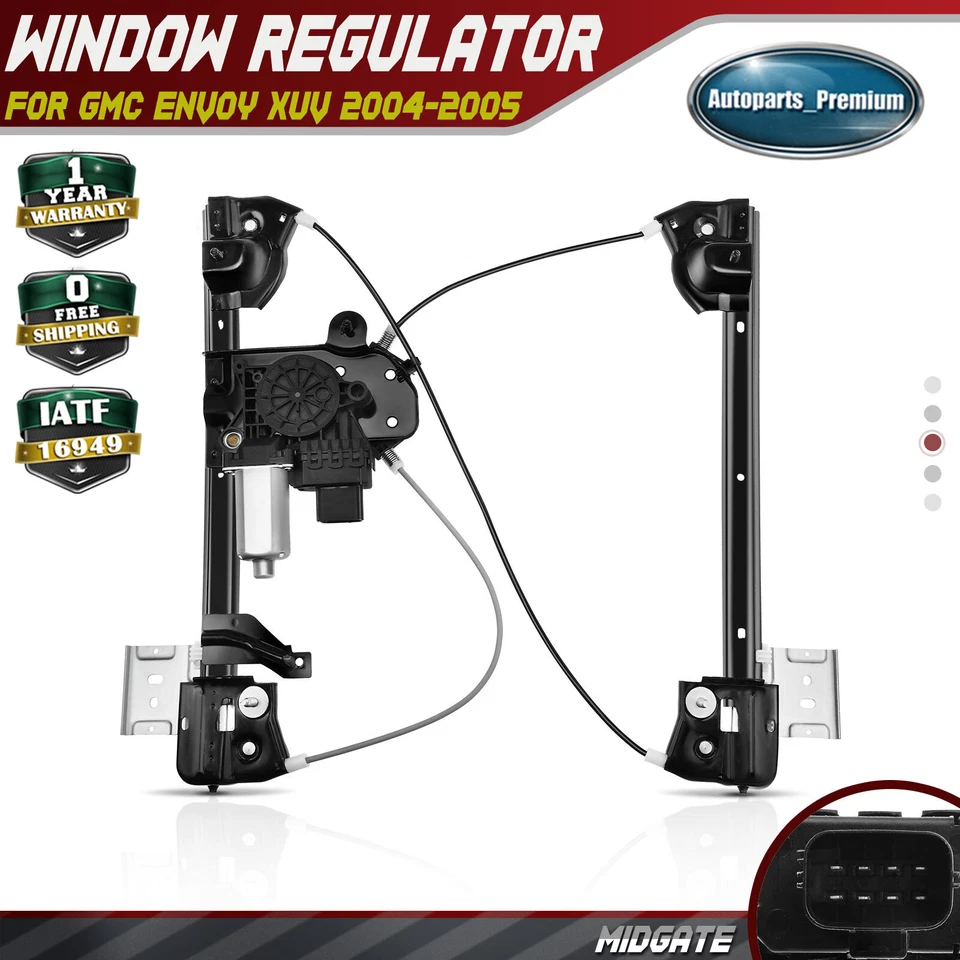 Power Electric Window Regulator w/ Motor for GMC Envoy XUV 2004-2005 SUV Midgate - Image 1 of 4