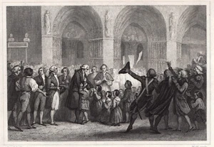 Gravure XIXe Notre Dame de Paris La Municipalité de Paris Révolution Française - Picture 1 of 10