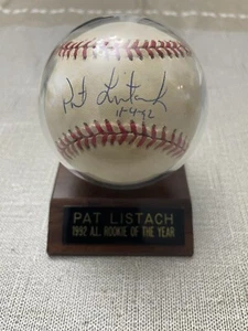 Pat Listach Autographed Baseball 92 AL ROY With Holder Score Board COA - Picture 1 of 6