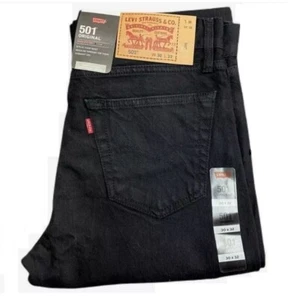 Jeans Levi's 501 Original Hombre Calce Regular Negro W 28 a 50 y L 28-36 - Imagen 1 de 4