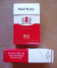 Paquet de cigarettes vide "RED RUBY"  origine Asie Myanmar Birmanie