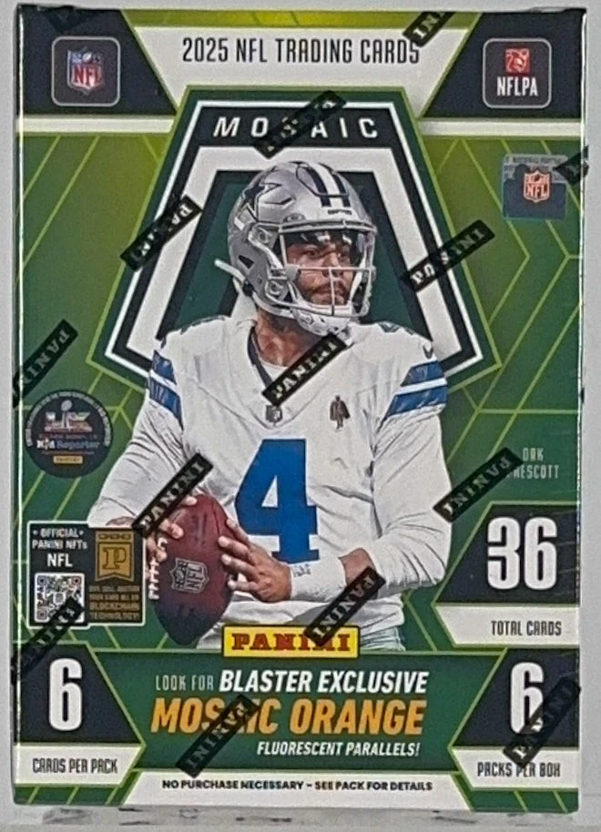 2025 Panini Mosaic Football NFL Trading Cards Factory Blaster Box