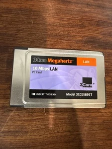 3COM MEGAHERTZ EtherLink III Ethernet PC Card 10BT 3CCE589ET - Afbeelding 1 van 3