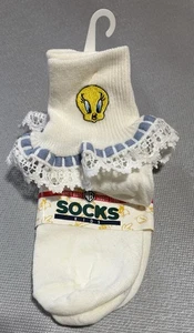 Tweety Bird WB Warner Bros. Kids Socks - Size 12-2 - Vintage 1997 NEW! - Picture 1 of 3