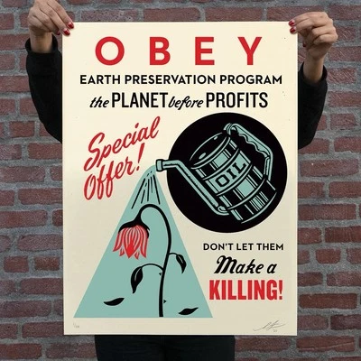 Impresión de preservación de la Tierra Obey Giant Shepard Fairey AE/550  Foto 1 de 2