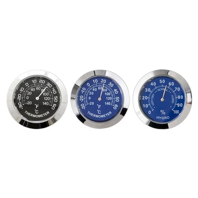 Round Thermometer Temperature Monitor Humidity Gauge Range -30-60℃ for Auot Car - Image 1 of 4