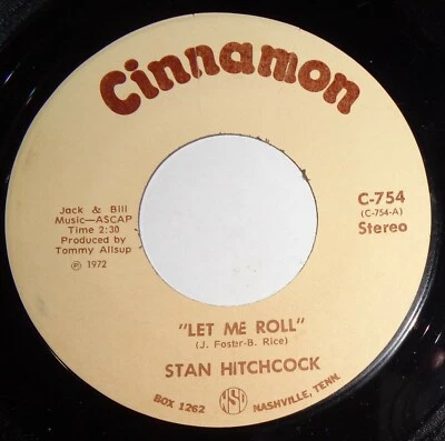 Stan Hitchcock 45 RPM - Let Me Roll / The Shadow Of Your Smile NM / NM VG++ E3 Foto 1 de 2