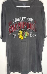 Chicago Blackhawks Stanley Cup XL Koszula Reebok Szary Dorosły Krótki rękaw T-shirt
