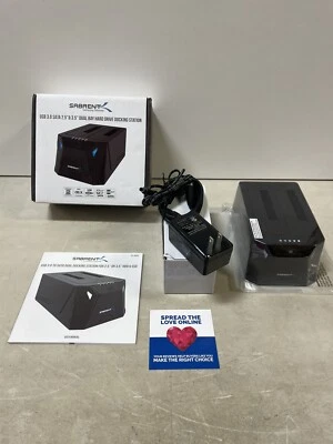 Sabrent EC-HD2B USB 3.0 to SATA 2.5 & 3.5 Dual Bay Hard Drive Docking Station - Image 1 of 4
