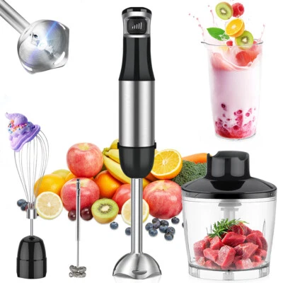 5 in 1 Stabmixer 800W Hand Blender Pürierstab Pürierer Püriergerät Mixer Silber  - Bild 1 von 4